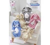 King Cole Toastie & DK Knittng Pattern - 9194 Snuggly Bunny Toys