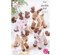 King Cole Truffle DK Reindeer Knitting Pattern (9167)