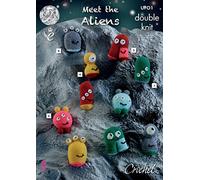 King Cole UF01 Crochet Pattern UFO Alien Toys in King Cole Dollymix DK