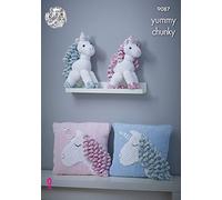 King Cole Unicorn and Cushion Knitting Pattern (Leaflet) 9087