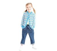 King Cole 5879 Knitting Pattern Childrens Sweater and Cardigan in Cotton Socks 4 Ply