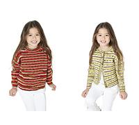 King Cole 4ply Children’s Knitting Pattern Girls Easy Knit Sweater & Cardigan (5866)