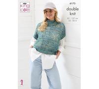 King Cole Women’s Knitting Pattern Double Knit Sweater and Tank Top (6175), 32” - 50” (81cm - 127cm)