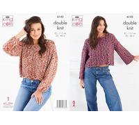 King Cole Women’s Knitting Pattern Double Knit Sweaters (6143), 32” - 46” (81cm - 117cm) Bust