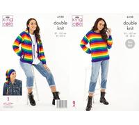 King Cole Women’s Knitting Pattern Easy Double Knit Sweater and Cardigan (6120), 32” - 42” (81cm - 107cm) Bust