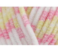 King Cole Yummy Chunky Crochet Yarn, 100% Polyester Plush Texture Knitting Wool for Blankets, Throws, Scarves & Shawls - 100g Ball - Battenberg (2214) - Single (1 Ball)