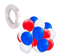King Coronation Balloons 12 Inch Red White Blue Large Latex Balloons 25pcs, with 10M Balloon Ribbon for Coronation Decorations, Street Party, Outdoor Party Britain Sporting Events Supplies