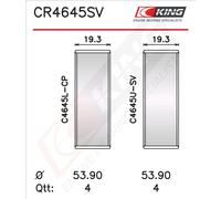 KING CR4645SV Connecting Rod Bearing Shell Fits Opel Astra J Coupe Sports Tourer