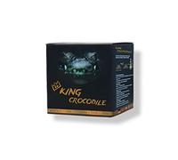 King Crocodile Coconut Charcoal with Long Burning Time, 26 x 26 mm, Sustainable Natural Charcoal, Low Ash, Low Smoke, Barbecue Charcoal, Charcoal Cube in Premium Quality (Consumer, 2 kg)
