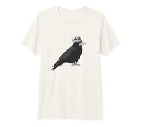 King Crow Raven with Crown Bird Premium T-Shirt