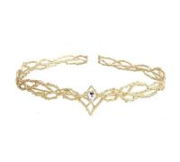 King Crown Vintage Hobbit Elf Queen Gold Crown Tiara Costume Headbands for Women Men Birthday Party Prom Wedding - 1 Pack