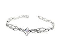 King Crown Vintage Hobbit Elf Queen Gold Crown Tiara Costume Headbands for Women Men Birthday Party Prom Wedding - 1 Pack
