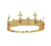 King Crowns Headband with Gemstones | Metal King Crowns Tiaras with Gemstones for Men Cosplay Accessories for Weddings and Themed Parties Formal Event