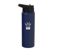 King Dan Crown - Custom First Name Birthday #1 Winner Stainless Steel Insulated Water Bottle