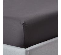Egyptian Cotton Fitted Sheet 12 inch 1000 Thread Count Homescapes Charcoal King Fitted