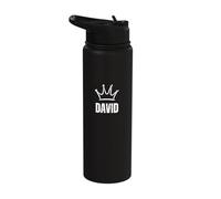 King David Crown - Custom First Name Birthday #1 Winner Stainless Steel Insulated Water Bottle