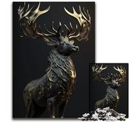 King Deer 1000Piece Jigsaw Puzzles for Adults Jigsaw Puzzles Perfect for Family Fun on Christmas Thanksgiving BirthdaysEaster 1000 PCS(38x26cm)