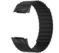 King Dong Silicone Magnetic Reversible Band for Fitbit Charge 6, Strong Magnetic Closure, Multiple Colours (Black)