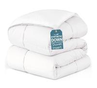 King Duvet - 10.5 Tog Box Stitched Quilt, Cotton Comforter - White | Ultra Soft Hypoallergenic Synthetic Down Filling, Box Stitched Quilt, All Seasons 200x200 cm, Hotel Quality Machine Washable