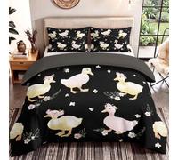 King Duvet Cover Set Oriental Animal Elegant Bedding Set with Pillowcase Koi Fish Red Pattern 100% Microfibre Kids Childrens Bedding Set Bedroom Decor