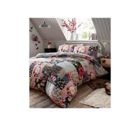 (King) Duvet set floral bedding printed patchwork quilt cover & pillow cases flowers