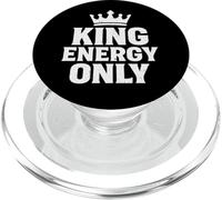 King Energy Only Bold Statement Motivational Alpha Male PopSockets PopGrip for MagSafe