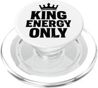 King Energy Only Bold Statement Motivational Alpha Male PopSockets PopGrip for MagSafe