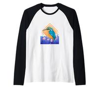 King Fisher Set Over Mountain in Spring Raglan Baseball Tee