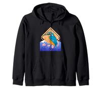 KING FISHER SET OVER MOUNTAIN IN SPRING Zip Hoodie