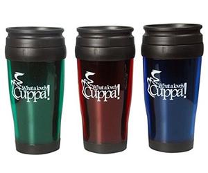 King Fisher Travel Mug with Sliding Lid, Black, 400 ml