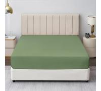 King Fitted Sheet - 600 Thread Count Egyptian Cotton, Cooling Sateen Weave Bed Sheet, 16-Inch Deep Pockets with No-Pop Elastic, Soft, Durable, and Breathable Bottom Sheet (Sage Green)