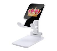 King Folding Cell Phone Stand for Desk Adjustable Height Portable Cellphone Cradle for Office
