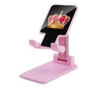King Folding Cell Phone Stand for Desk Adjustable Height Portable Cellphone Cradle for Office