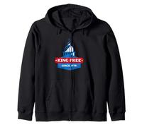 King Free Since 1776 No Kings July 4th Democracy Freedom USA Zip Hoodie