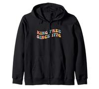 King Free Since 1776 No Kings July 4th Democracy Freedom USA Zip Hoodie