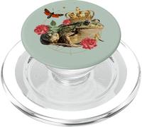 King Frog crown Dragonfly Flower Cottagecore Aesthetic Memes PopSockets PopGrip for MagSafe