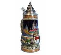 King German Beer Stein Cologne Relief Stein 0.5 Liter tankard, Beer Mug
