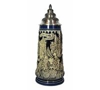 King German Beer Stein Deutschland panorama stein 0.5 liter tankard, beer mug KI 1111-blE 0,5L