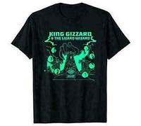 King Gizzard and The Lizard Wizard Mens T-Shirt Funny Black Cotton Tee Gift Men