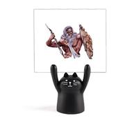 King Gods Thunder Right Memo Holder Cartoon Black Cat Stand Decoration
