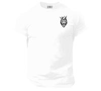 King Gorilla T Shirt Pocket Gym Clothing Bodybuilding Training Workout Exercise Boxing MMA Gymwear Top (UK, Alpha, 3XL, Regular, Regular, White)