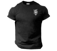 King Gorilla T Shirt Pocket Gym Clothing Bodybuilding Training Workout Exercise Boxing MMA Gymwear Top (UK, Alpha, S, Regular, Regular, Black)