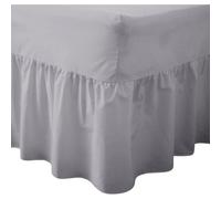 (King, Gray) Luxury Percale Fitted Valance Sheet Non Iron Sheet