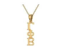 King Gr amma Phi Gold Plated Sterling Silver Beta Necklace 18"