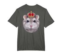 King Grey Dwarf Hamster Wearing an Imperial Crown T-Shirt