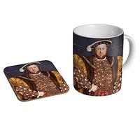 King Henry VIII 8th of England Ceramic Coffee Mug + Coaster Gift Set …