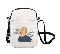 King Hill Quote Gift King Hills TV Series Fans Messenger Bag Hill Cartoon Shoulder Bag Bobby Character Inspired Gift (Purse CB UK)