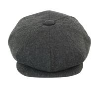 King Ice Men's Tweed Newsboy Newsboy Cap - Charcoal - Medium