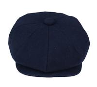 King Ice Men's Tweed Newsboy Newsboy Cap - Navy - X-Large