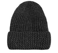 King Ice W6464 - Unisex Wooly Knitted Beanie Ski Hat Warm Winter Turn Up Chunky - Charcoal